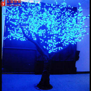 <span class=keywords><strong>Arbre</strong></span> de <span class=keywords><strong>cerisier</strong></span> artificiel <span class=keywords><strong>lumineux</strong></span> <span class=keywords><strong>LED</strong></span> bleu vif de Noël, IP65, 220V, pour usage extérieur - Product Image 3