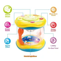 Musical Instruments for Baby Learning and Entertainment - Set of 3 Trumpet, Drum, Harp Music Toys with Batteries