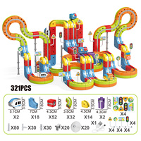 Nuevo Set de 321 Piezas de Pistas Magnéticas Flexibles para Coches de Carreras, Juguete de Tren Pequeño de Ensamblaje DIY con Levitación para Niños de 5 a 7 Años