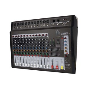 Gooermi-Consola de 12 canales, mezcla de 16 efectos <span class=keywords><strong>DSP</strong></span>, interfaz USB, mezclador de audio de potencia de sonido para puesta en escena - Product Image 2