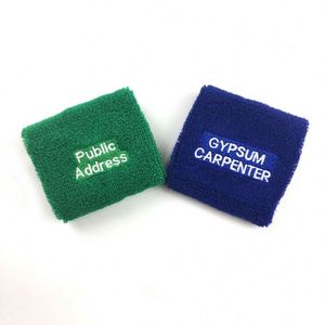 ผ้ารัดข้อมือกีฬาปักลายแบบกำหนดเองจากโรงงาน ขายดี สำหรับผ้าคอตตอนเทอร์รี่ ผ้ารัดข้อมือปักลายสำหรับปั่นจักรยาน - Product Image 3