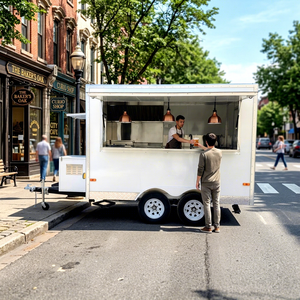 Etodevice Cheap Food Trucks Mobile China Fast Pizza Oven Food <b>Concession</b> Vending <b>Trailers</b> Cart for Europe - Product Image 1