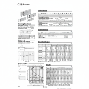SMC Pneumatics Cylindre à double tige CXSJL32-100 Pièces pneumatiques - Product Image 1