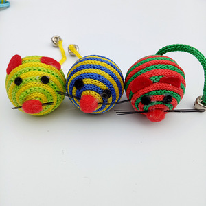 Giocattoli da masticare per topi di gatto per animali domestici di natale con campana <span class=keywords><strong>a</strong></span> sfera in Nylon colorato medio spesso - Product Image 2
