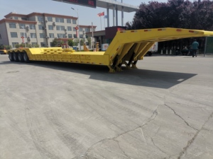 Nouvelle semi-remorque Lowbed lourde 3 essieux remorque Lowboy détachable <span class=keywords><strong>à</strong></span> <span class=keywords><strong>vendre</strong></span> - Product Image 4