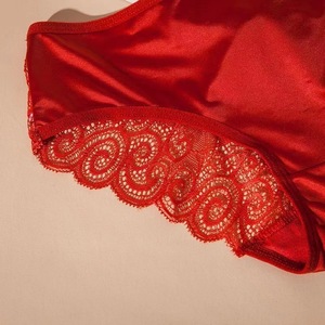 2025 Popular Satin Ice <b>Silk</b> Pure Desire Bow Hollow <b>Women's</b> Triangle <b>Underwear</b> - Product Image 4