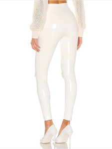<span class=keywords><strong>Pantaloni</strong></span> Aderenti da <span class=keywords><strong>Donna</strong></span> in Finta Pelle Latex, Vita Alta, Elasticizzati, Leggeri, Sexy Leggings in PVC Personalizzabili - Product Image 2