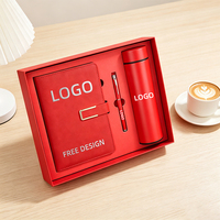 Coffret Cadeau de Luxe en Cuir Personnalisé : Carnet, Stylo et Thermos – Fournitures de Bureau Haut de Gamme pour Cadeaux d'Affaires