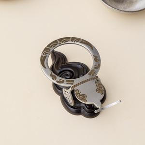 Pure Titanium Auspicious Cloud <b>Tea</b> Strainer One Piece With Thousand Holes Solid Wood Handle And Base Kung Fu <b>Tea</b> <b>Set</b> Filter - Product Image 3