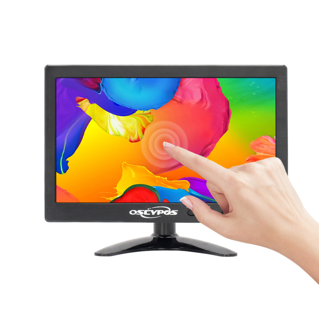 OSCY 10 Inch Capacitive/Resistive Touchscreen LCD Monitor with for VGA BNC Inputs 16:10 Aspect Ratio LED Backlight-New
