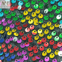Tissu Nanyee Textile Rainbow Light respirant à 4 voies avec dos en maille et paillettes pour chapeau béret