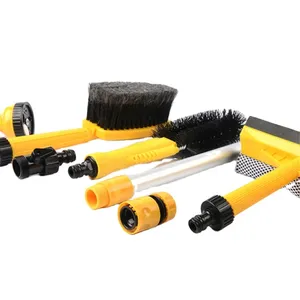 Brosse de lavage douce Quad Head Van Flow Through Bi-Leve avec fixation de tuyau