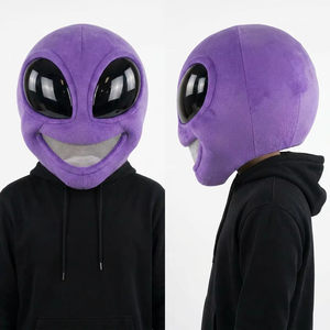 1 pièce Tête de mascotte personnalisée avec logo de marque, taille adulte, personnage de dessin animé Alien, pour Halloween, carnaval, fête, cosplay - Product Image 3