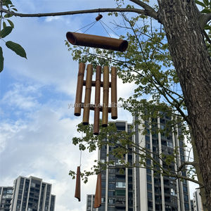 กระดิ่งลมทำด้วยมือทำจากไม้ไผ่กระดิ่งขนาดใหญ่ที่แขวนอยู่ในร่มกลางแจ้งแขวนผนังระเบียงลานสวนตกแต่งสำหรับบ้าน - Product Image 2