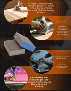 Éponges de ponçage souples et flexibles pour la réparation de peinture, granulométrie assortie 120-1500, pour le polissage des couches de finition automobiles - Product Image 4