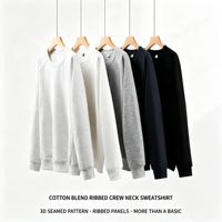 Sweat-shirts tricotés décontractés pour hommes OEM, coupe ample, épaules tombantes, ajustement régulier, pull-over imprimé avec logo personnalisé, vêtements de sport