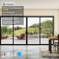 Porte coulissante en aluminium moderne pour hôtel au Maroc, avec isolation thermique et étanchéité, idéale pour les chambres d'hôtel et les bâtiments hôteliers