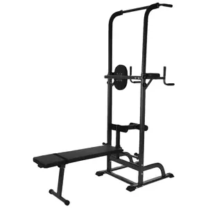 Power Tower Multi Gym Machine Foldable Utility Weight Lifting Bench Pull Up Dip Station