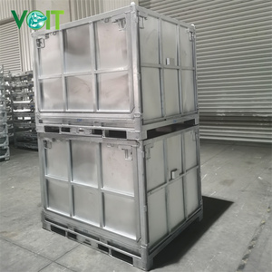 Almacén industrial apilable plegable almacenamiento metal acero palé caja para caucho - Product Image 2
