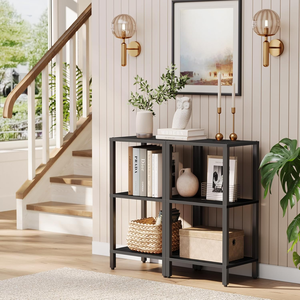 <span class=keywords><strong>Libreria</strong></span> Industriale a 6 Ripiani da 166 cm, <span class=keywords><strong>Scaffale</strong></span> Impilabile Fai-da-Te per Casa e Ufficio, Nero - Product Image 3