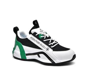 أحذية رجالية أنيقة بيضاء للجولف، أحذية رياضية فاخرة سوداء نصف مسطحة مطبوعة سهلة الارتداء، أحذية رجالية طويلة بتصميم عصري لعام 2023 - Product Image 3