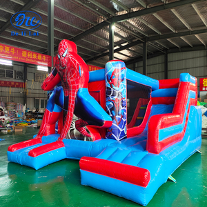 Castillo Inflable Pequeño <span class=keywords><strong>de</strong></span> Spider-Man con Tobogán y Cama Elástica para Niños - Product Image 4