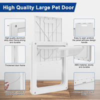 Entrée et sortie automatiques des animaux de compagnie Clôture pour chien Maison pour chat et chien Porte dédiée pour grands chiens avec rideau de porte