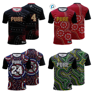 T-shirt personnalisé FQ pour hommes, style aborigène australien, en polyester, avec impression, étiquette tactile, maille respirante, sublimation, haut de <span class=keywords><strong>performance</strong></span> pour l'entraînement - Product Image 1