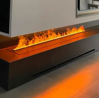 Cheminée LED 3D à effet de brume et flamme dynamique pour la maison
