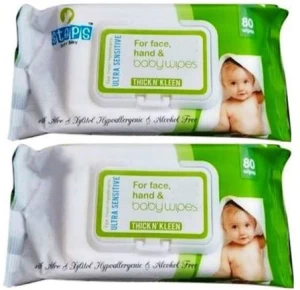 कारखाने की आपूर्ति डर्मेटोलॉजिकल रूप से परीक्षण जैविक चिपचिपा चेहरा और हाथ बेबी वाइप्स - Product Image 2