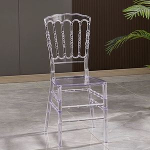 2024 nouveau Design empilable en plastique Lucent <span class=keywords><strong>chaises</strong></span> résine cristal clair <span class=keywords><strong>chaises</strong></span> <span class=keywords><strong>transparentes</strong></span> pour hôtel Banquet <span class=keywords><strong>de</strong></span> mariage - Product Image 3