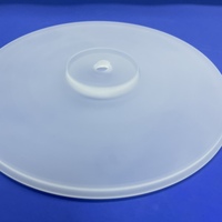 Plaque en quartz givré résistant à la chaleur JGS1, usinée avec précision par CNC, disque en silice fondue à étages avec trou central perforé