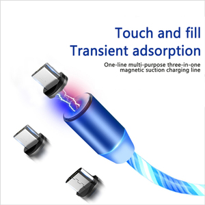 Cordon de charge magnétique LED coulant câble micro USB magnétique Light Up 3 Pack câble de charge aimant cordon de chargeur Android - Product Image 5