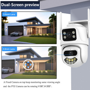 Qearim Hot Bán icsee Xmeye 6MP kép len không dây ngoài trời IP66 nhà Hệ thống an ninh hai cách âm thanh CCTV HD IP Wifi mạng Máy ảnh - Product Image 3