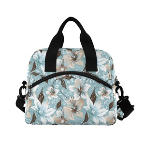 Nouveautés : Sac isotherme réutilisable pour l'école, le bureau, les pique-niques, imprimé de fleurs, personnalisé, sac à lunch isotherme anti-fuite pour femmes - Product Image 3