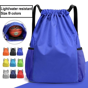 Large <b>Drawstring</b> <b>Backpack</b> Basketball Bag Sports Cinch Sack with Side Mesh Pockets Wide Straps for Gym School Swim Soccer Yoga - Product Image 4