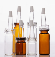 Flacons à sertir en verre tubulaire transparent ambré de 2, 10 et 30 ml en stock pour le remplissage de poudre lyophilisée