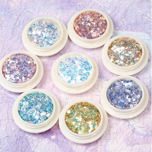 GREENKEM-juego de 8 cajas de polvo para Nail Art, adornos brillantes de sirena en polvo, purpurina holográfica rosa y dorada - Product Image 3