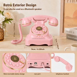 Téléphones filaires rétro avec fonction Bluetooth, prêts à être expédiés, vente en gros transfrontalière - Product Image 2