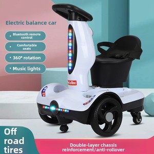 Nuevo Scooter Eléctrico de Equilibrio para <span class=keywords><strong>Niños</strong></span>, Juguete de Interior con Control Remoto, Carro RC de Plástico con Giro y Derrape, Cuatro Ruedas y Asiento - Product Image 2