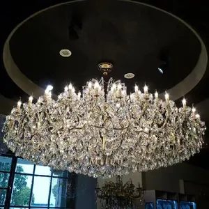 Lampadari di cristallo di grandi dimensioni del globo della lampada da soffitto di cristallo di nozze dell'hotel della decorazione della casa dell'oro su ordinazione per gli Hotel