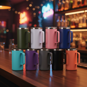 Aggiornamento 2026: Tumbler in Acciaio Inox da 24oz a Doppio Isolamento, Ecologico, Personalizzabile, Tazza da Viaggio per Caffè Caldo e Freddo, Termica - Product Image 3