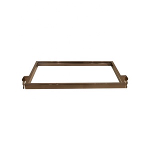 De acero inoxidable de oro palabra de zapato de cristal pantalla caso <span class=keywords><strong>jordan</strong></span> zapatos de prendas de vestir rack de ropa - Product Image 5