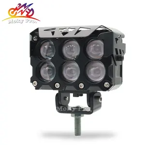 Motorcycle driving light led auxiliary light dual color led spotlights motorcycle fog light