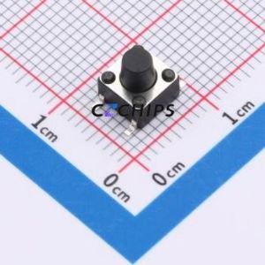 ZX-QC66-6.5TP Tactile Switch SMD-4P,6x6mm Switch Single Pole Single Throw Round Button 2.6N Vertical Mount - Product Image 1