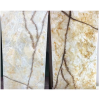 Dalles de pierre artificielle transparentes de haute qualité, panneaux translucides, pierre artificielle onyx rétroéclairée pour comptoirs de bar