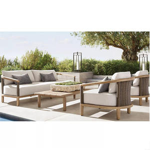 Nuevo Conjunto de Muebles de Jardín de Diseño Moderno en Teca, Sofás de Patio Personalizados de Alta Gama - Product Image 6