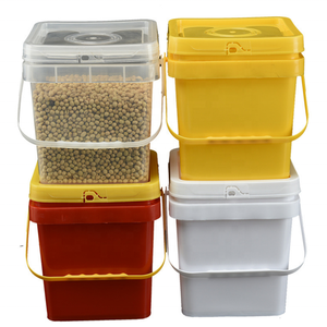 12 L Empty Paint Buckets Buckets Plastic Pail with Lids for Sale Square Plastic Plastic Barrel Carton Customized
