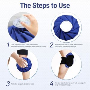 2 Bolsas Reutilizables para Terapia de Frío y Calor y Alivio del Dolor, Bolsa de Hielo Elástica Transpirable a Prueba de Fugas, 9 Pulgadas - Product Image 3