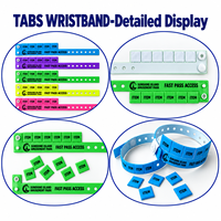 Bracelets d'identification en PVC/vinyle personnalisés imprimés avec languette détachable pour événements et hôtels